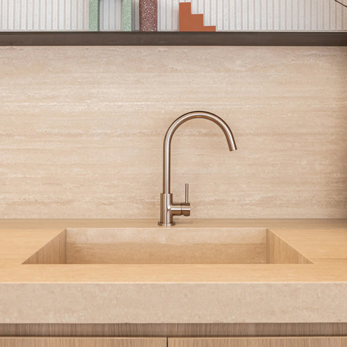 Champagne Round Kitchen Mixer Tap