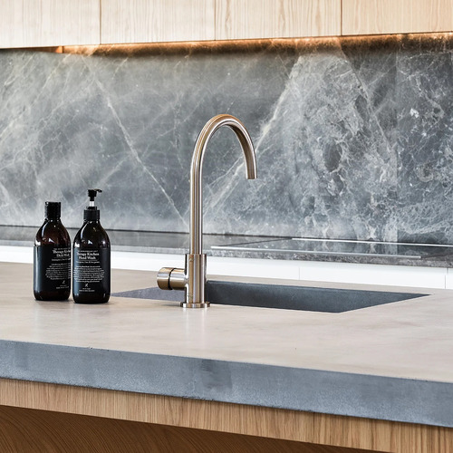 Round Gooseneck Brass Sink Mixer