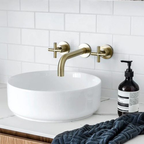21cm Tiger Bronze Gold Curved Bath Spout