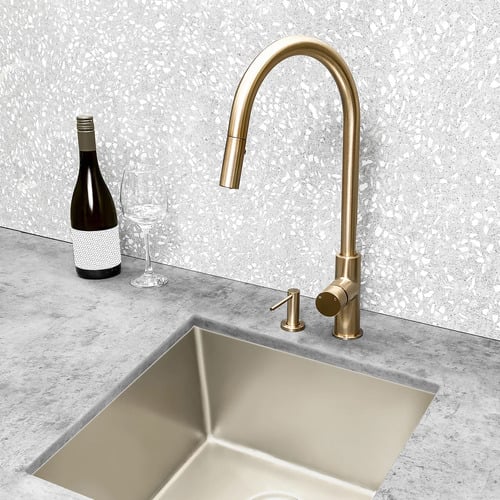 Piccola Brass Pull-Out Sink Mixer