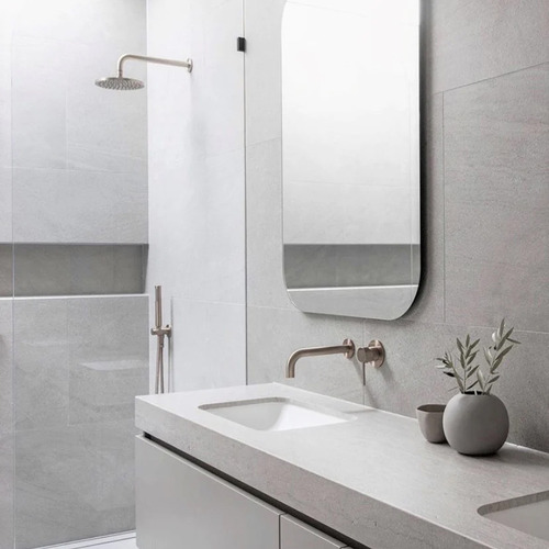 21cm Champagne Curved Bath Spout