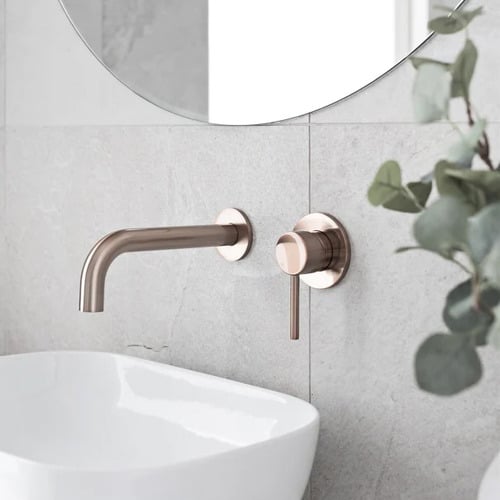 21cm Champagne Curved Bath Spout