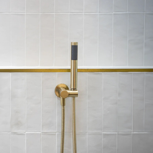 Round Hand-Held Shower on Bracket