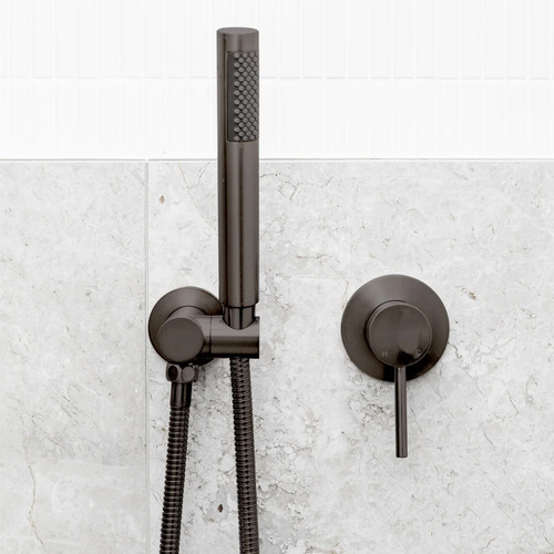 Round Hand-Held Shower on Bracket