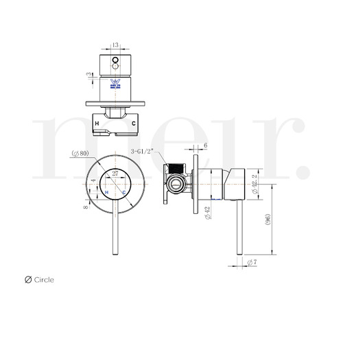 Round Wall Mixer Trim Kit