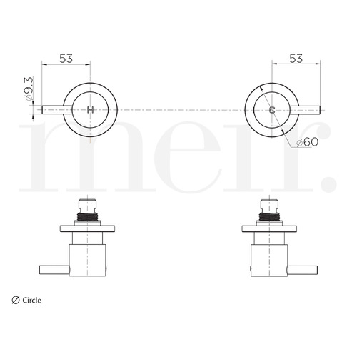 Round Quarter Turn Wall Tap Assemblies