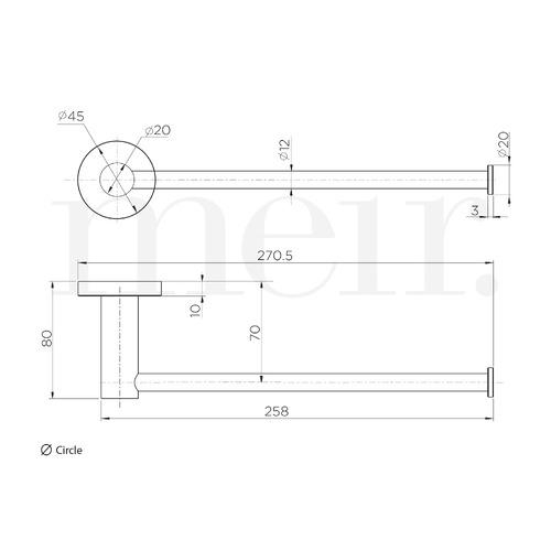 Round Guest Towel Rail