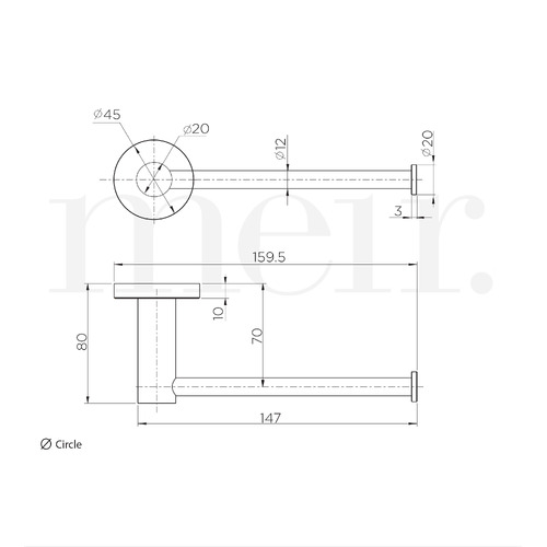 Brushed Nickel Round Toilet Roll Holder