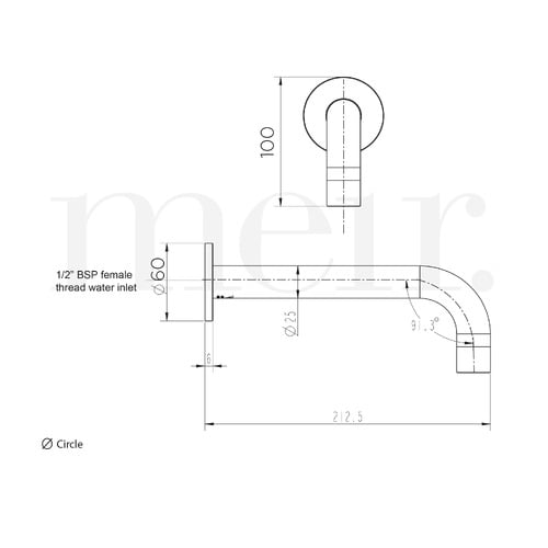 Curved Bath Spout