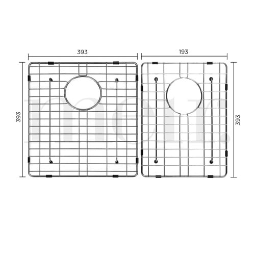 2 Piece Lavello Stainless Steel Sink Grid Set