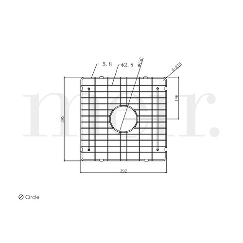 Small Square Lavello Stainless Steel Sink Grid