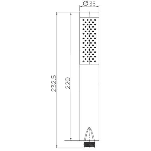 Round Single Function Hand-Held Shower Head