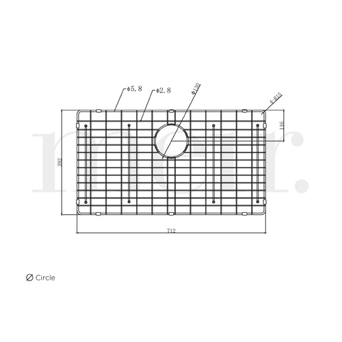 Rectangular Lavello Stainless Steel Sink Grid