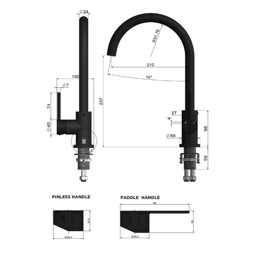 Round Gooseneck Sink Mixer