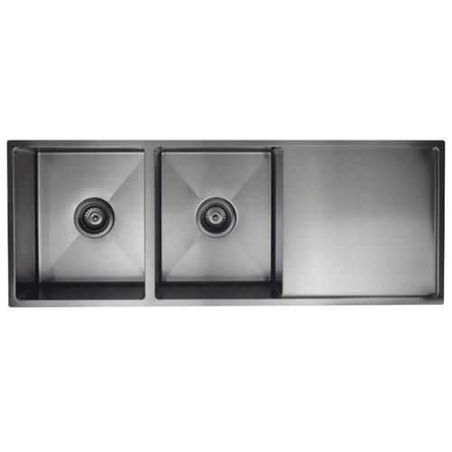1160mm Double Bowl Steel Kitchen Sink with Drainer