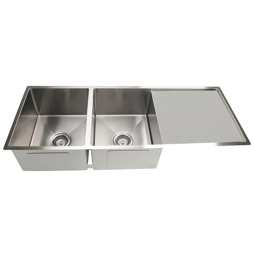 1160mm Double Bowl Steel Kitchen Sink with Drainer