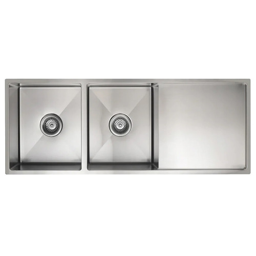 1160mm Double Bowl Steel Kitchen Sink with Drainer