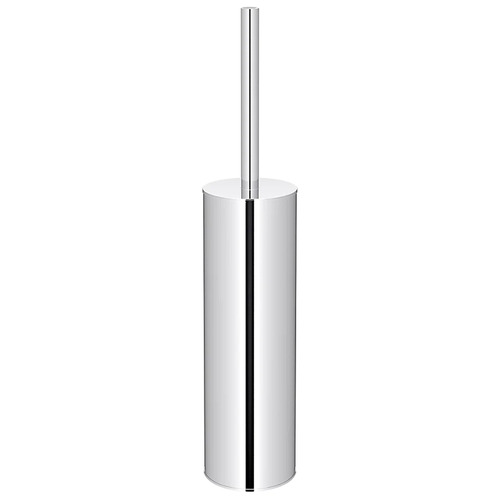 Round Brass Toilet Brush & Holder