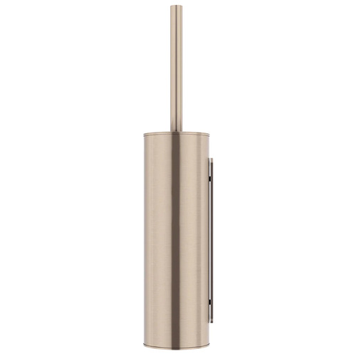 Round Brass Toilet Brush & Holder