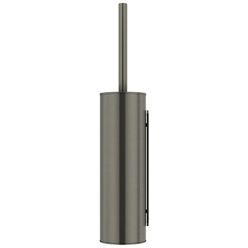 Round Brass Toilet Brush & Holder