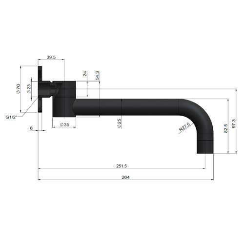 Round Swivel Basin Spout