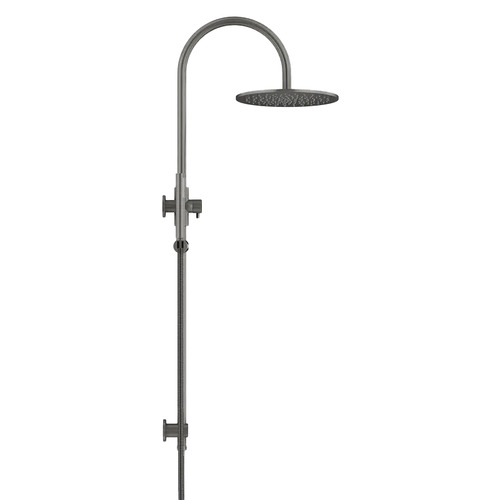 300mm Gooseneck Twin Shower with single function hand shower | Temple ...