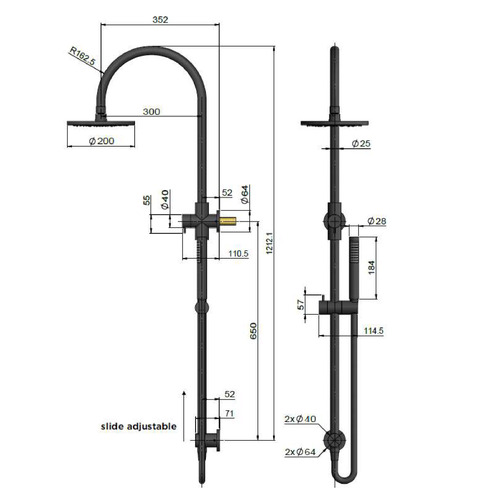 Single Function Round Shower Set