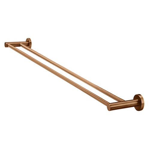 Double Bar Vertical Brass Towel Rail