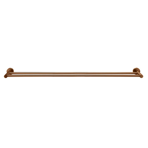 Double Bar Vertical Brass Towel Rail