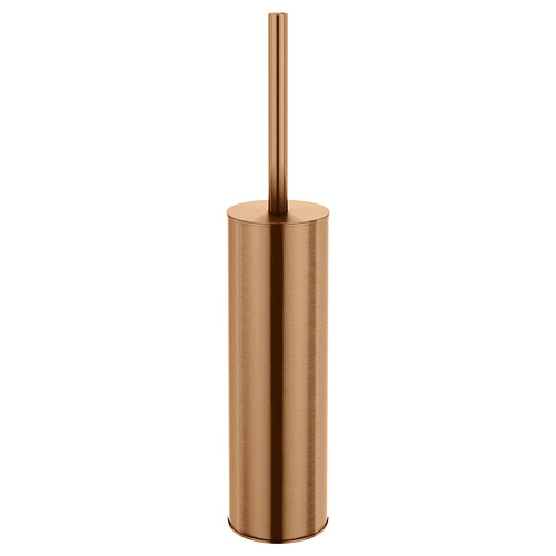 Round Brass Toilet Brush & Holder