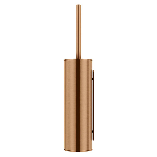 Round Brass Toilet Brush & Holder