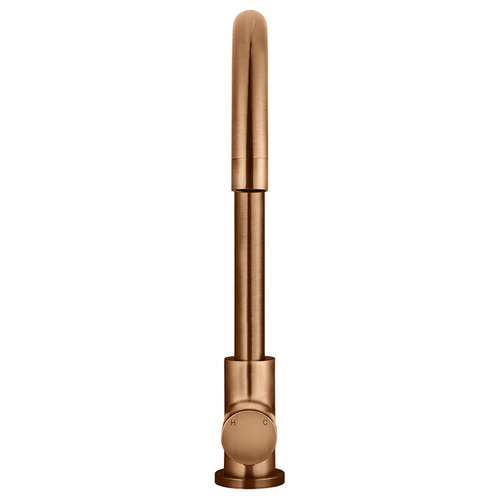 Round Gooseneck Brass Sink Mixer