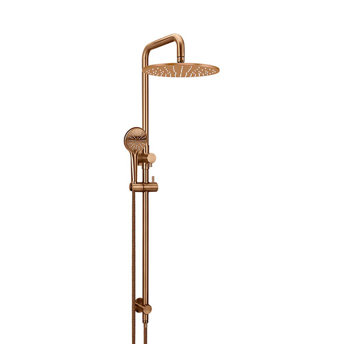 Brass Round 3 Function Twin Shower