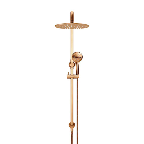 Brass Round 3 Function Twin Shower