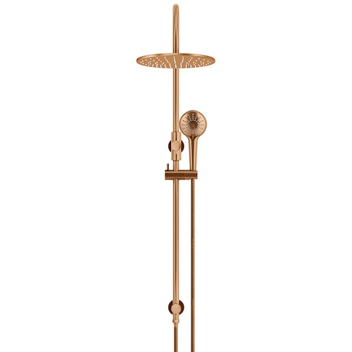 300mm Gooseneck Twin Shower with 3 function Hand Shower