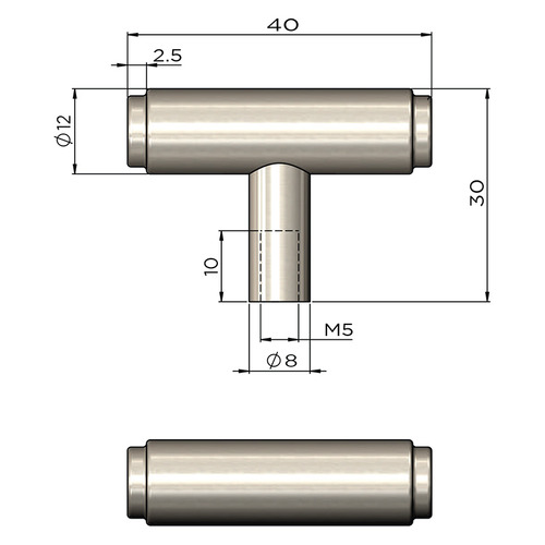 Oppen 40mm T-Bar Knob