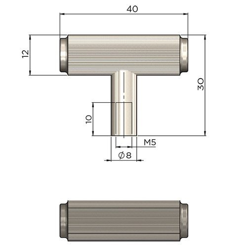 Oppen 40mm Linear T-Bar Knob
