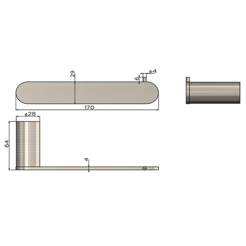 Curvae 170mm Stainless Steel Toilet Roll Holder