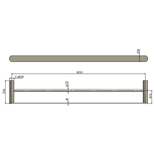 Curvae Double Towel Rail