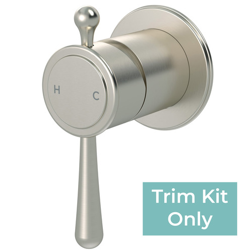 Harrington Brushed Nickel Shower Wall Mixer Trim Kit Only