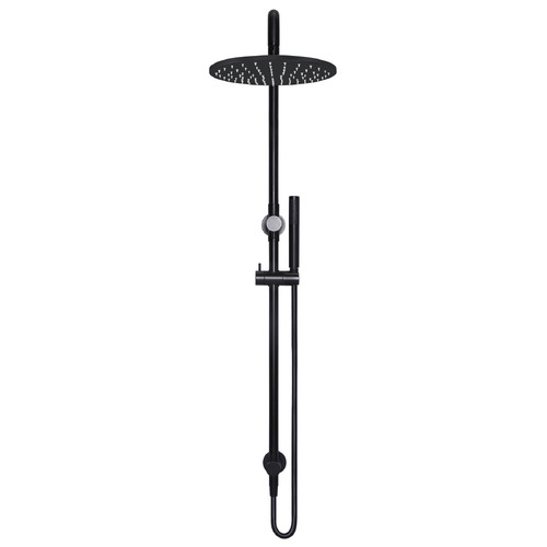 30cm Matte Black Round Single Function Shower Set