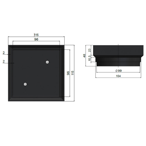115mm Tile Insert Floor Waste