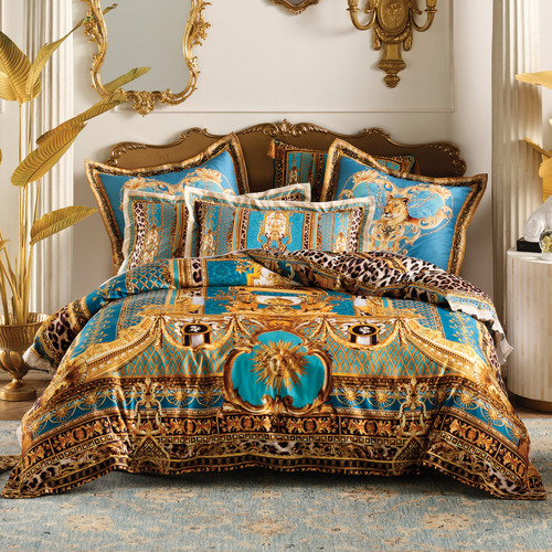 Dripping In Decadence Sateen Reversible Quilt Cover Set | Temple &
