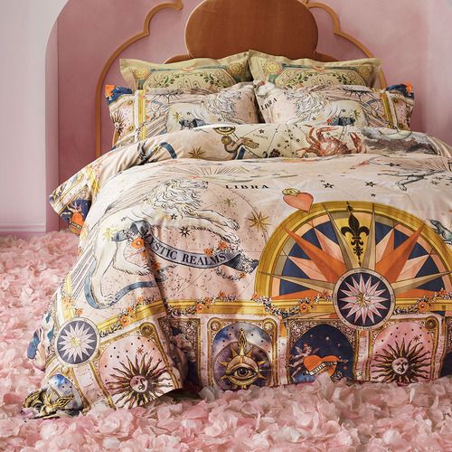 House of Horoscopes Cotton Sateen Quilt Cover Set
