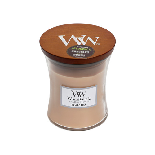 Golden Woodwick Milk Soy Candle