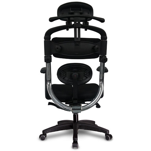 Hara Black Hara Faux Leather Ergonomic Office Chair Temple & ster