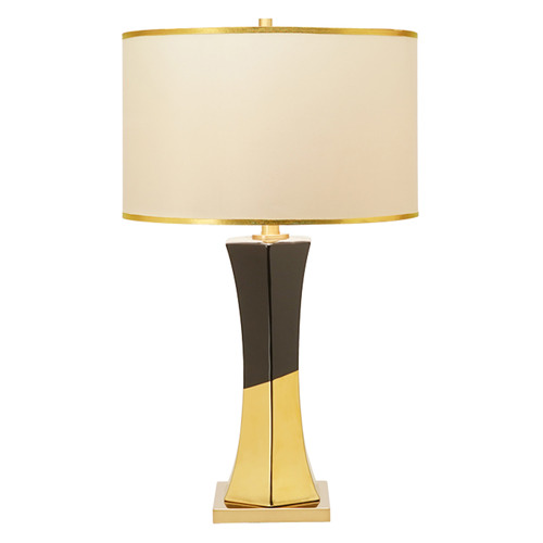 66cm Black Gold Table Lamp Temple, Table Lamps Gold And Black