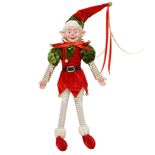35cm Red Jolly Elf Christmas Decorations