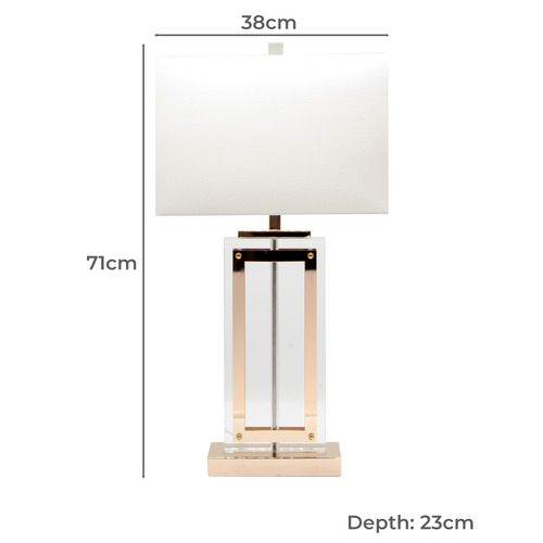 71cm Castiel Glass Table Lamp