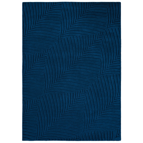 Navy Folia HandTufted Wool Rug Temple & ster
